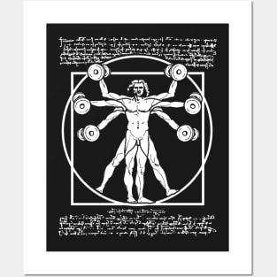 VITRUVIAN MAN BODYBUILDER, LEONARDO DA VINCI PARODY, Posters and Art